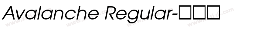 Avalanche Regular字体转换